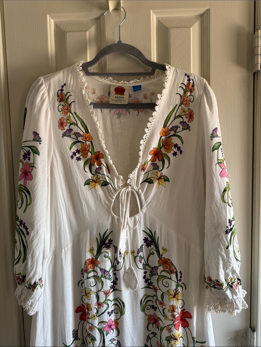 Farm Rio x Anthropologie Long-Sleeve Cutout Maxi Dress - Picture 6 of 10